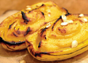 Delicata Squash with Toasted Squash Seeds and Aleppo Pepper